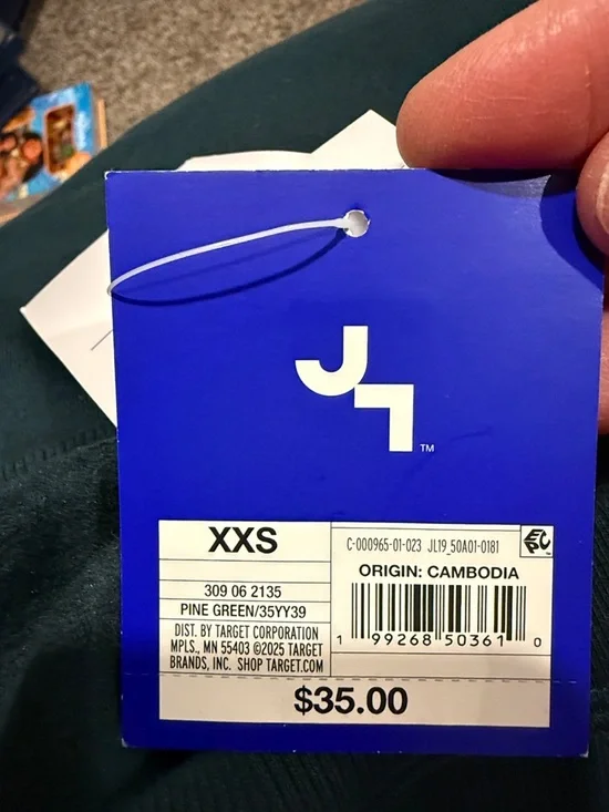 Joy Lab Women's Dark Green Crewneck Sweatshirt - Picture 8 of 8